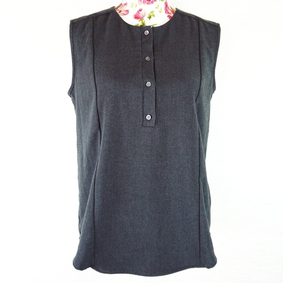 JAMES PERSE | Sleeveless Henley Shell Shirt - Picture 2 of 8